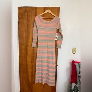 NWT Daily Practice Striped Multicolor Knit Dress